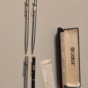 Vintage Pens with Clock